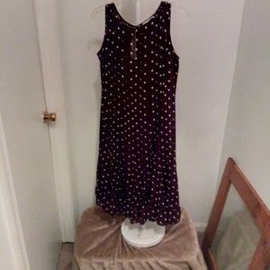 Brown dress polka dot